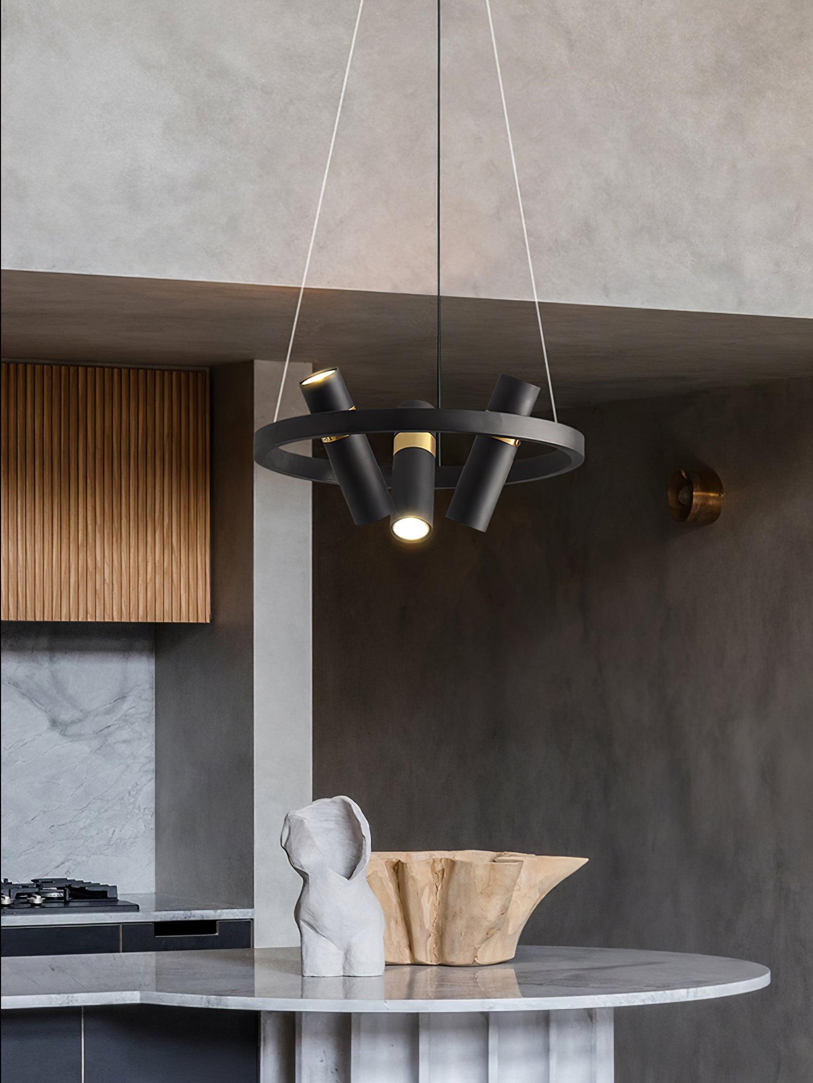 Celenora Industrial Acrylic Chandelier