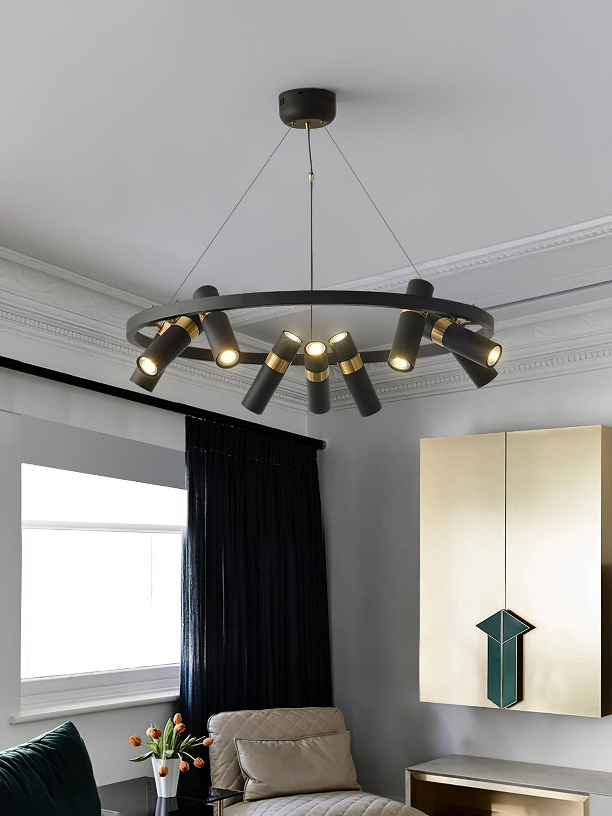 Celenora Industrial Acrylic Chandelier