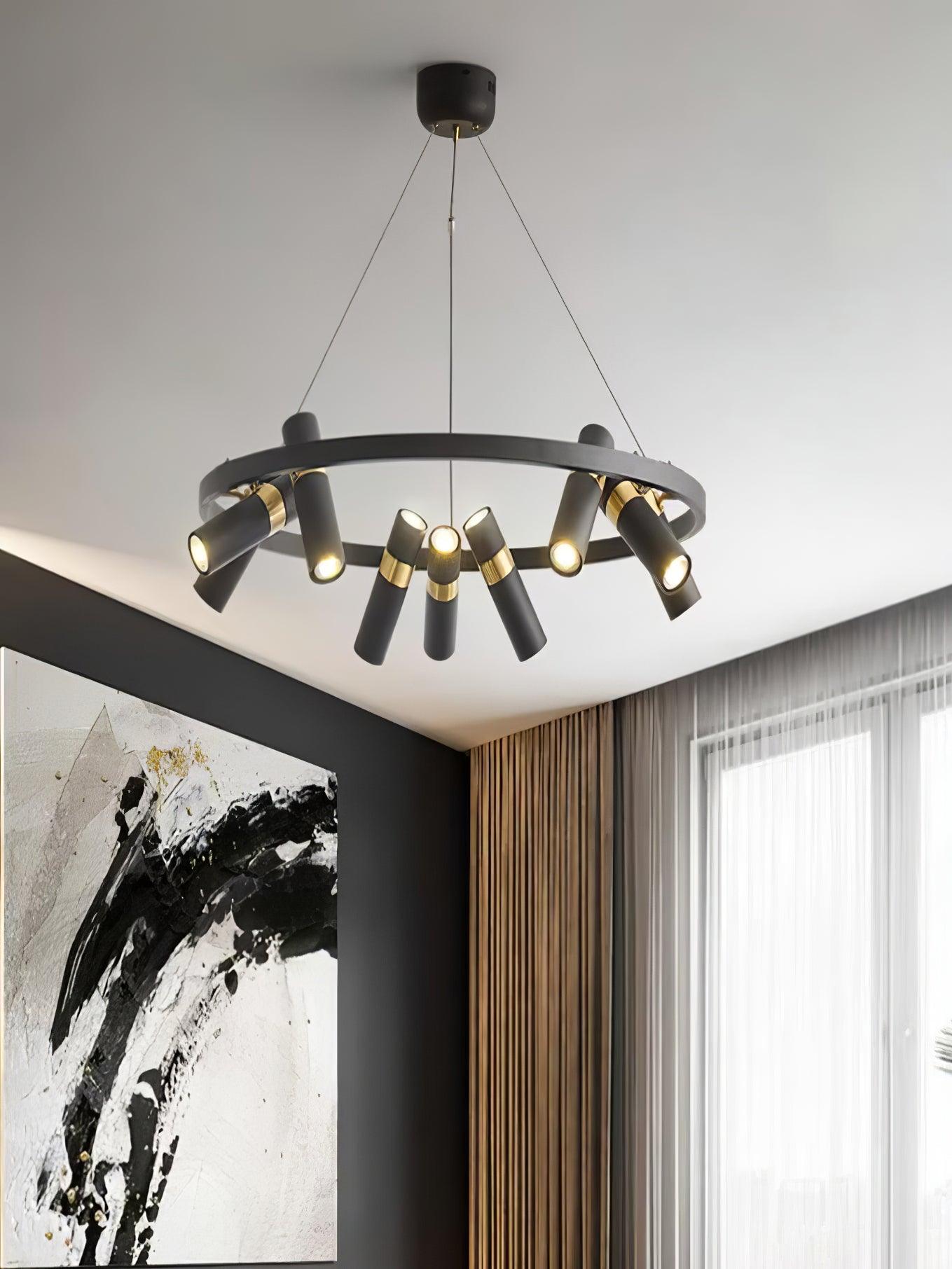 Celenora Industrial Acrylic Chandelier