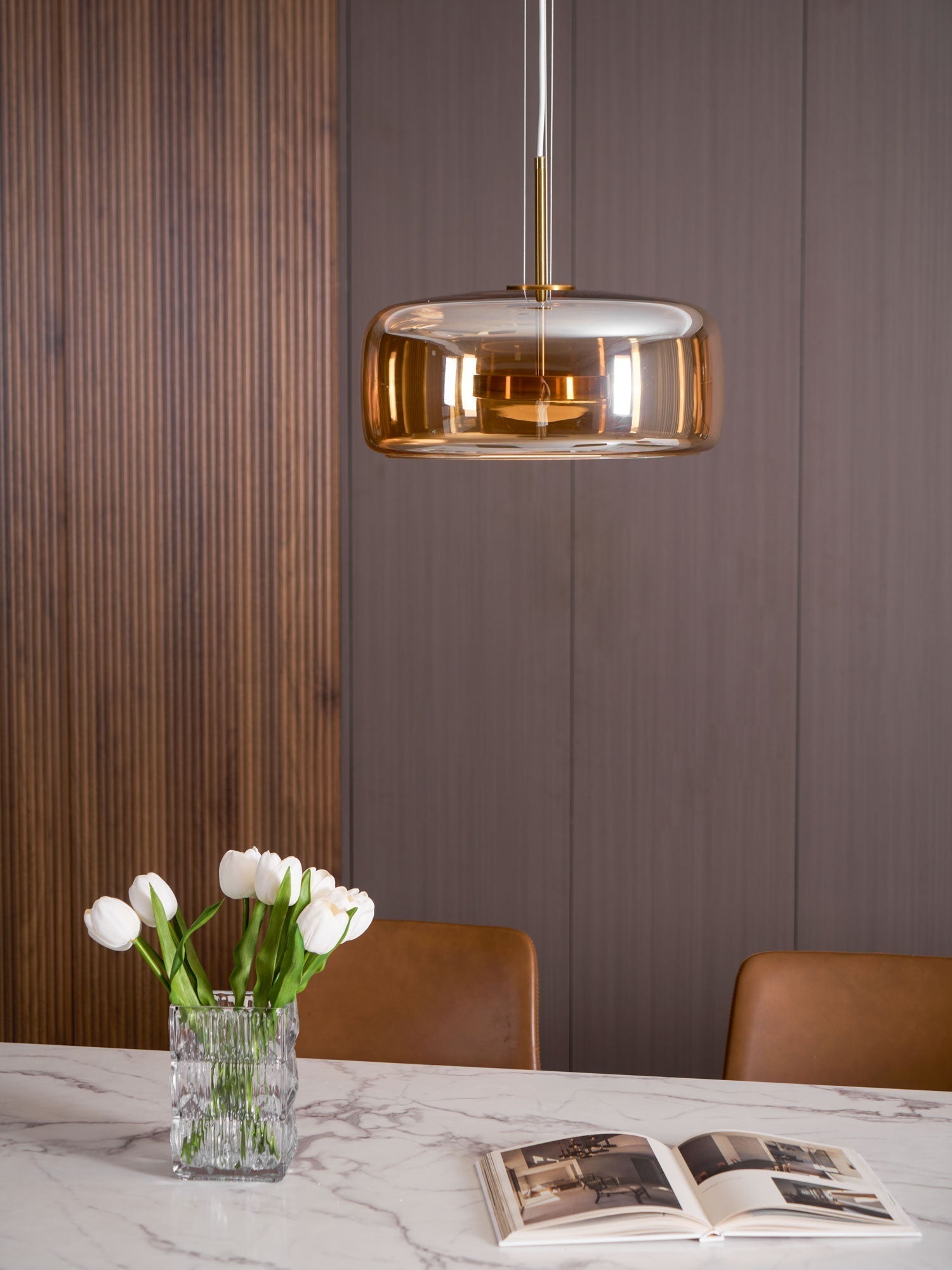 Obsidian Modern Glass Pendant Light