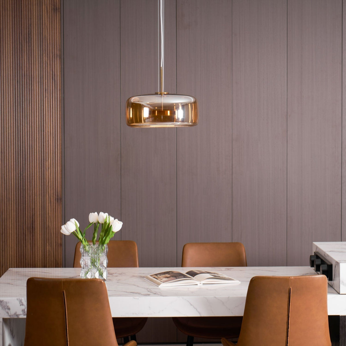 Obsidian Modern Glass Pendant Light