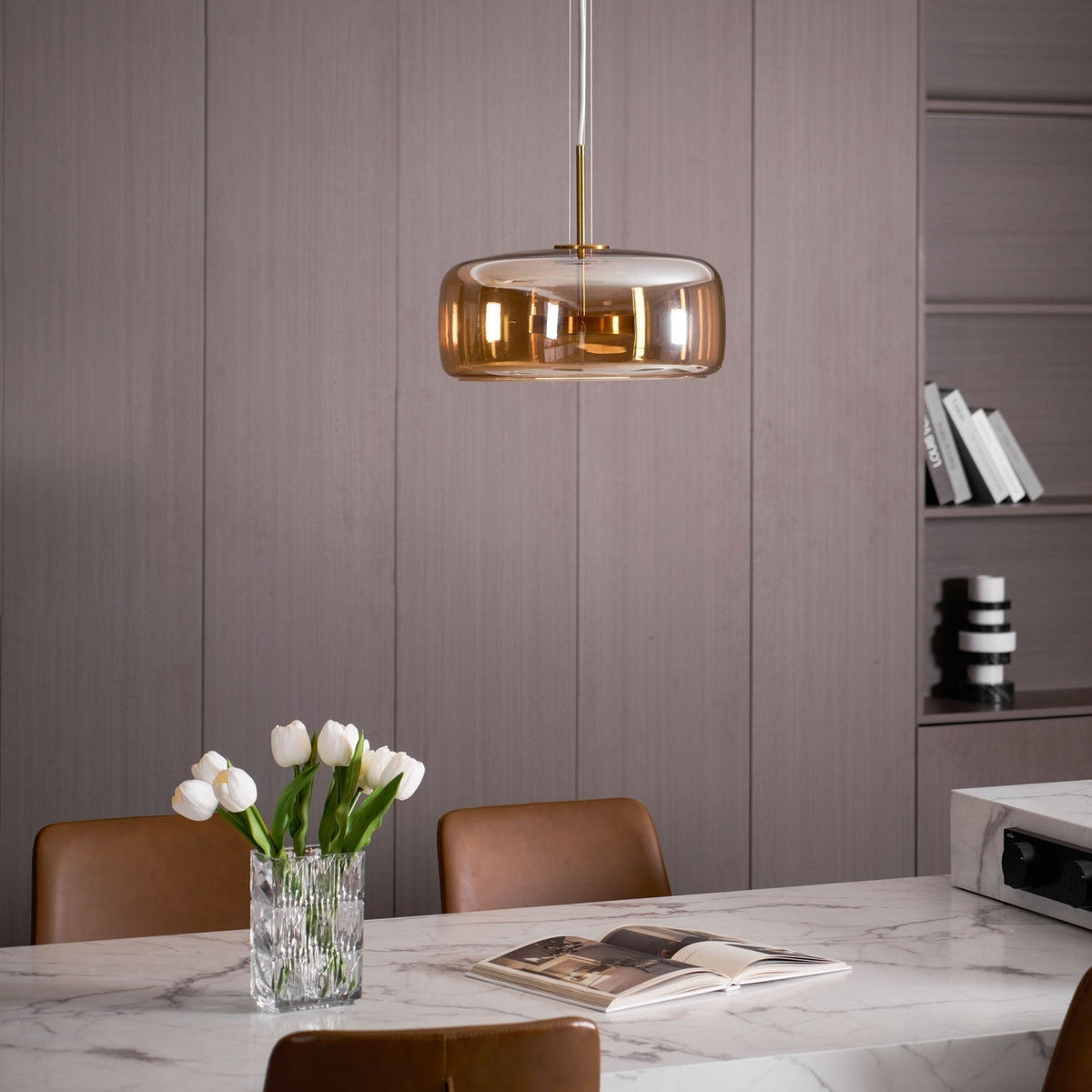 Obsidian Modern Glass Pendant Light