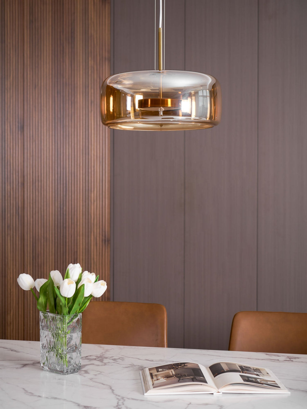 Obsidian Modern Glass Pendant Light