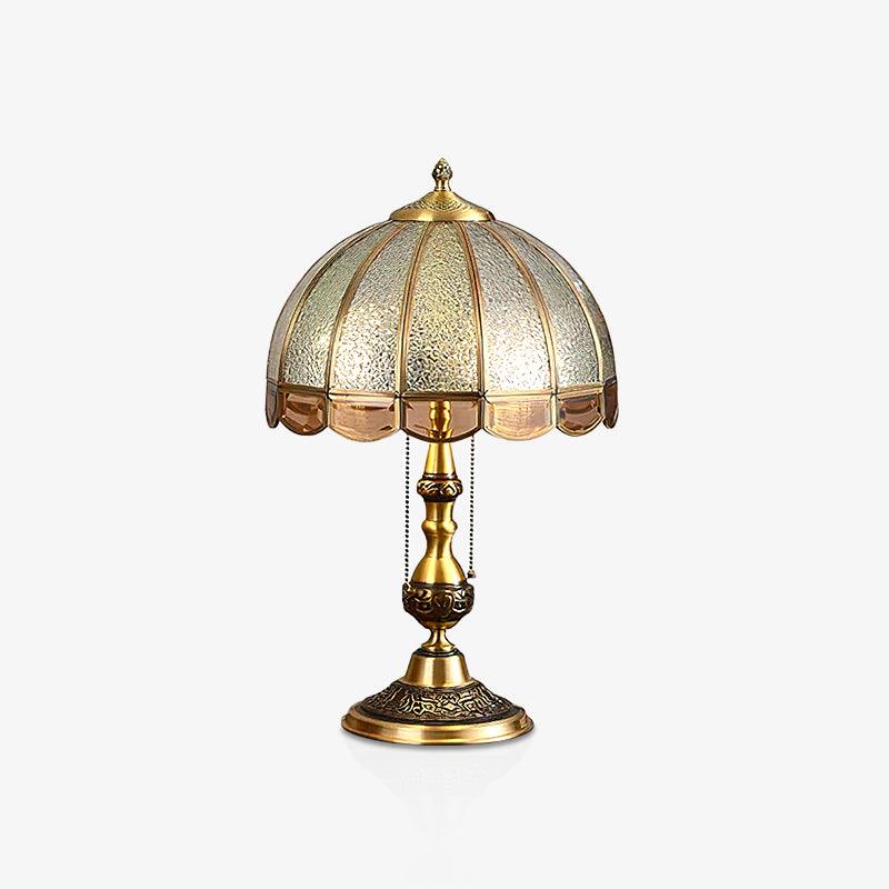 Brillix Brass & Glass Glam Table Lamp - Neutral Decor