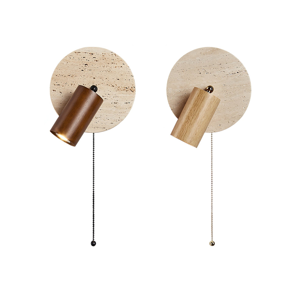 Romino Disc Swing Travertine Wall Light