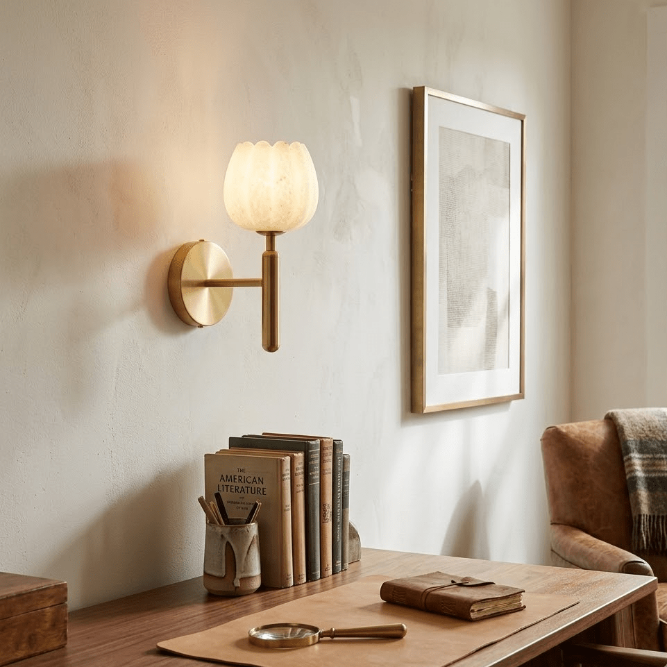 Aurewick Alabaster Indoor Wall Light