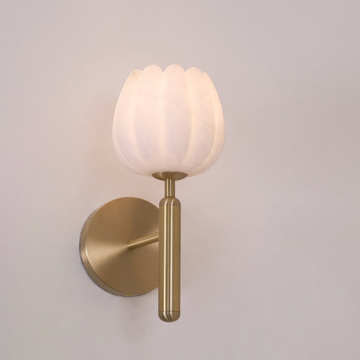 Ambrose Alabaster Flowers Wall Lamp