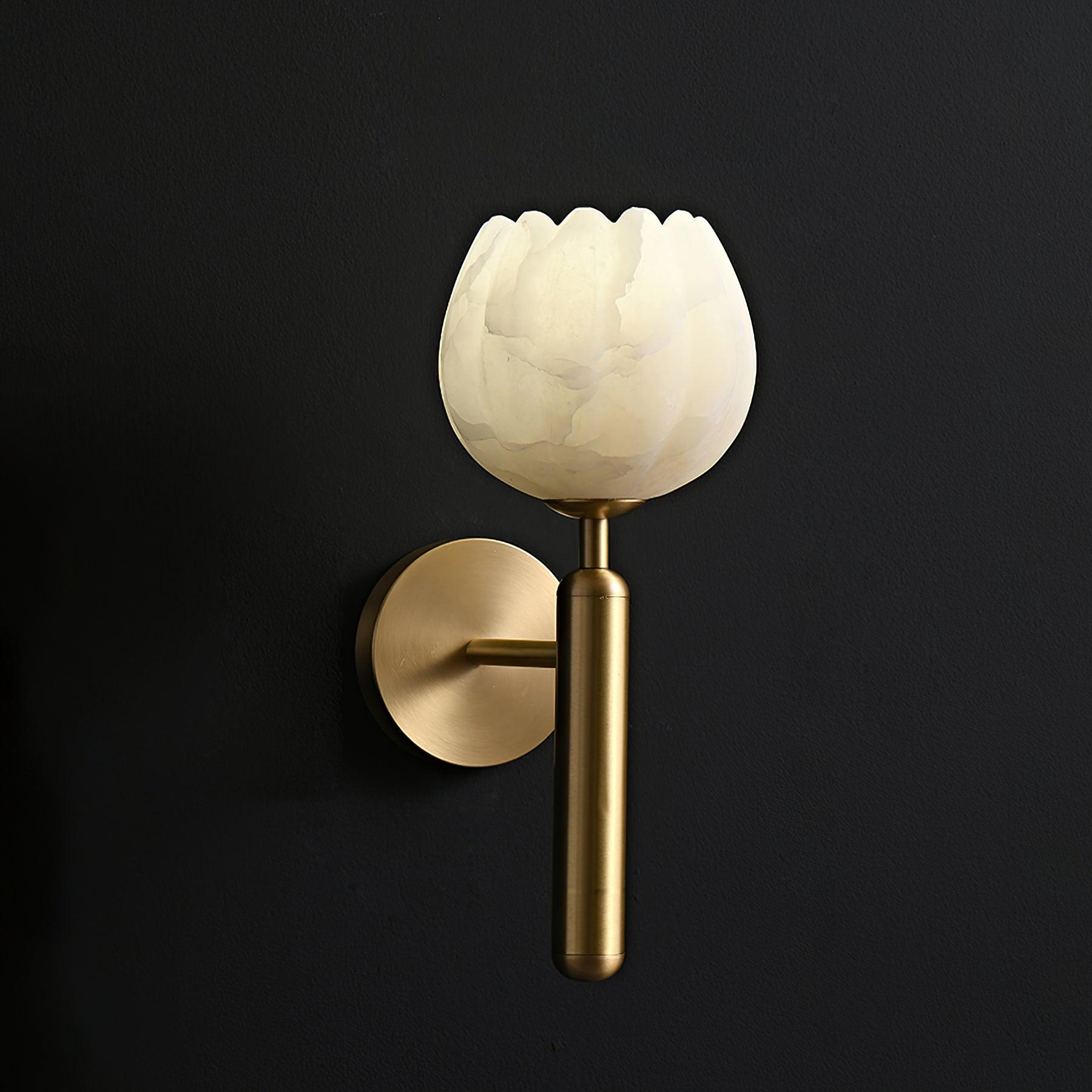 Ambrose Alabaster Flowers Wall Lamp