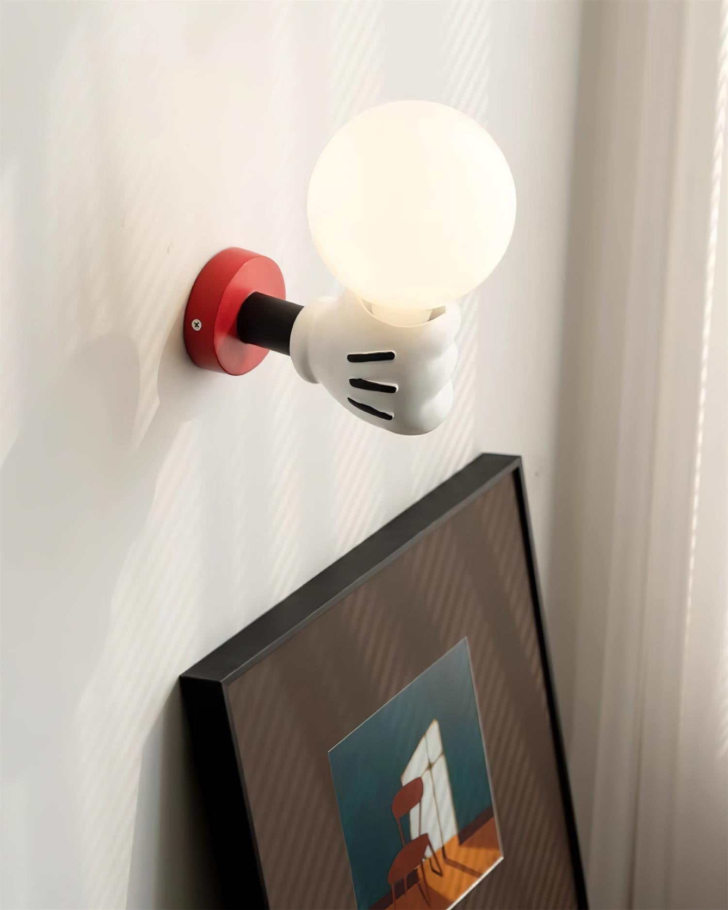Wall Lamp Fabric Shade Modern Classic Gold Walnut Sconce Bedroom - Neutral Decor