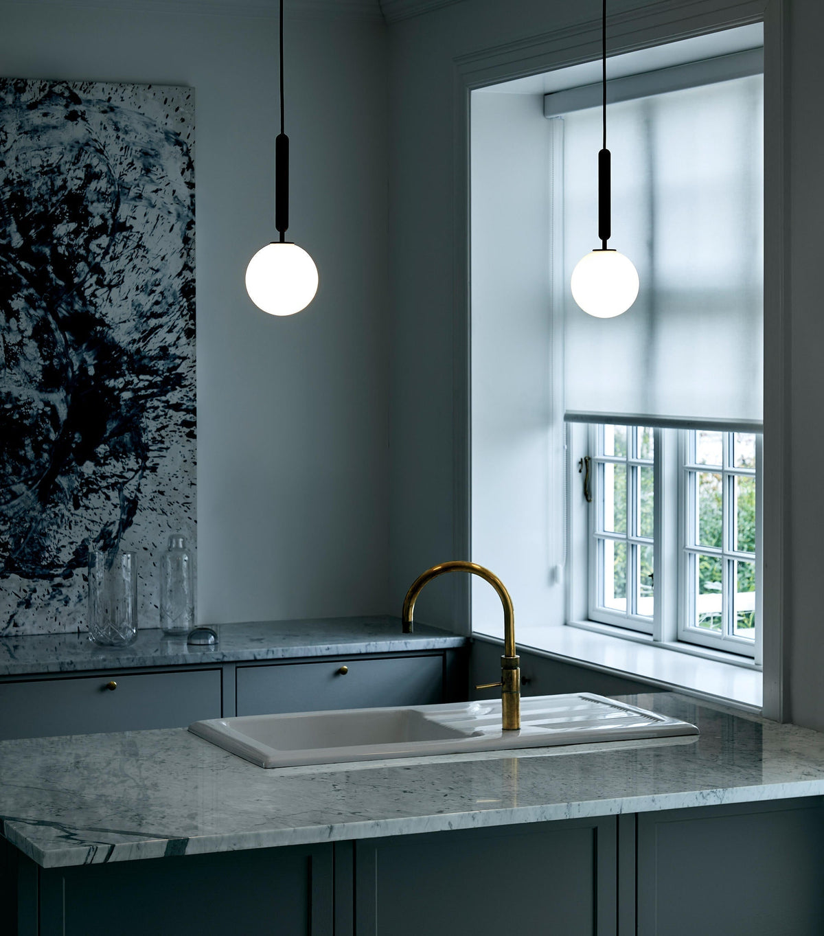 Aurelion Brass Industrial Pendant Light