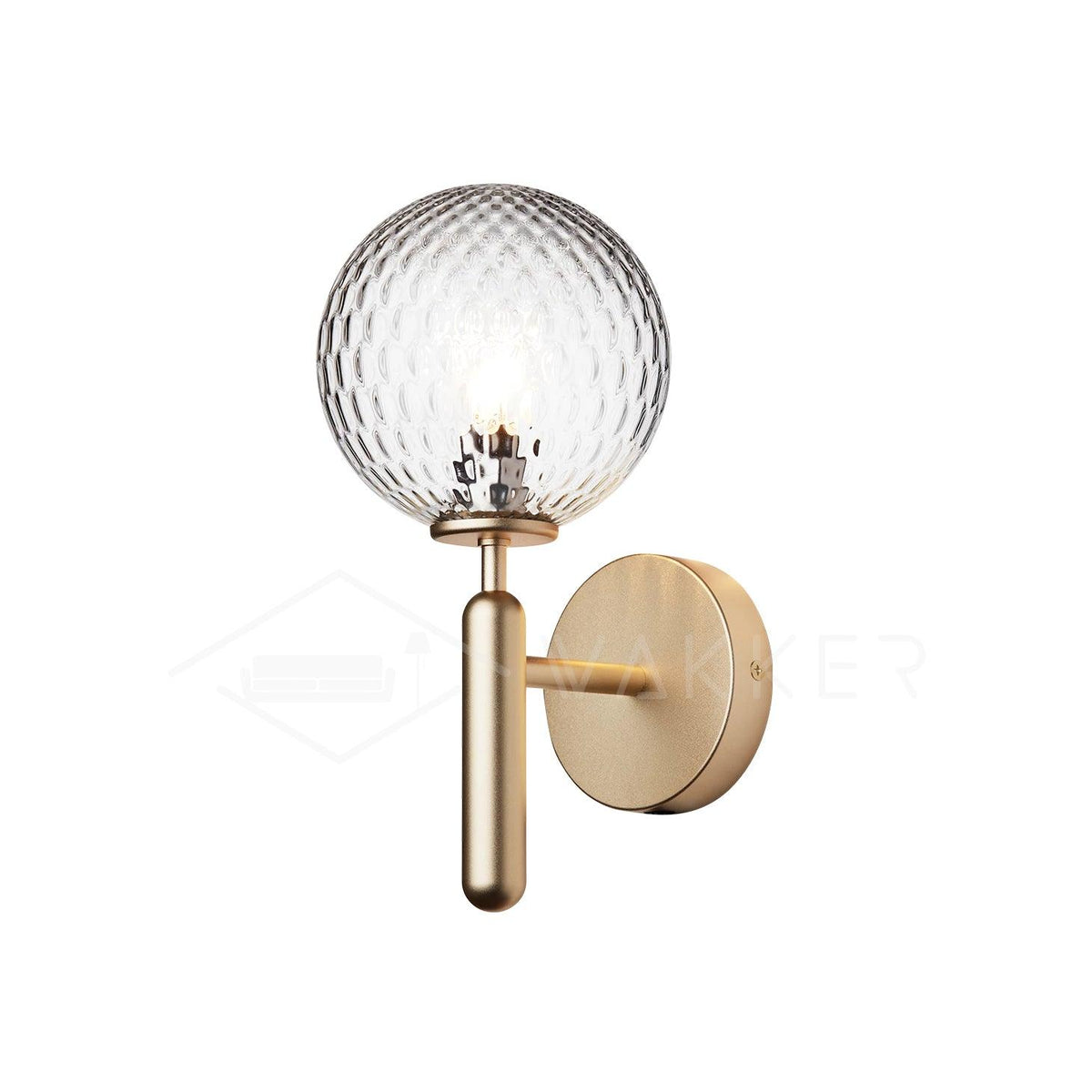 Ilirila Modern Minimalist Brass Glass Wall Light