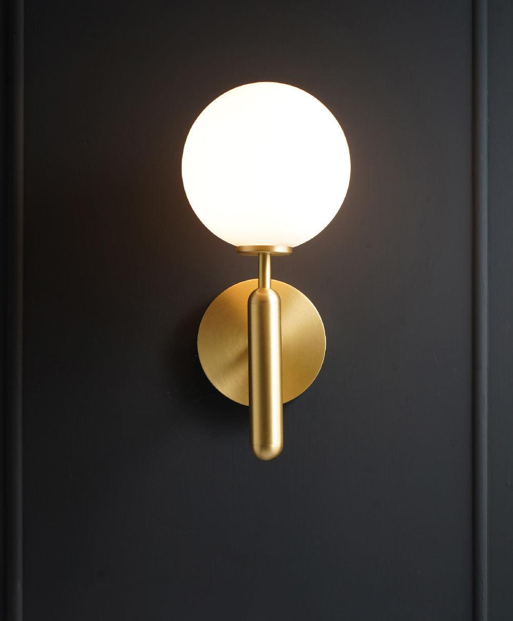 Ilirila Modern Minimalist Brass Glass Wall Light