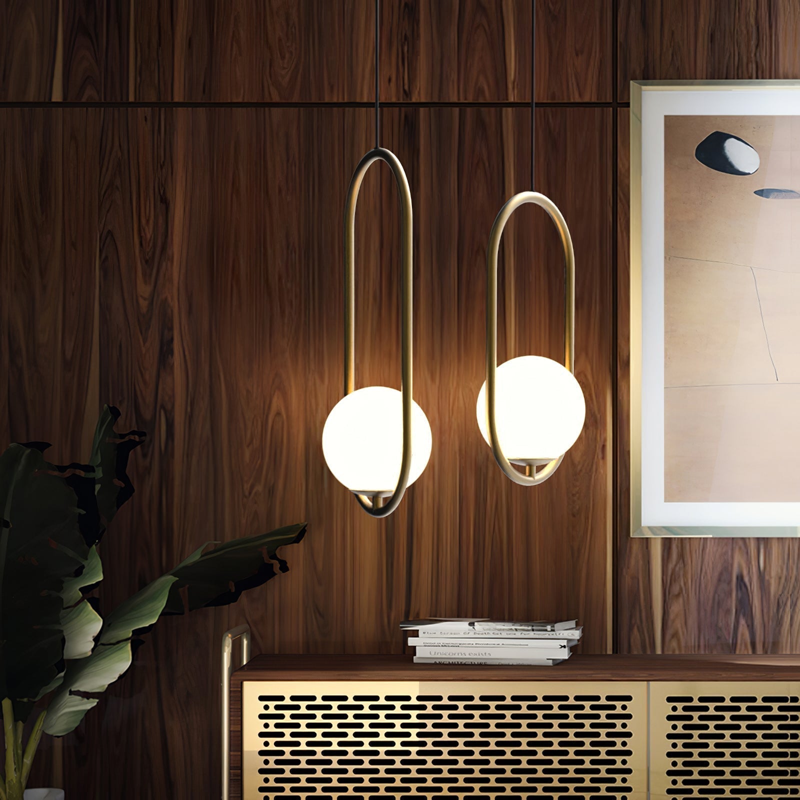 Sorveth Contemporary Brass Pendant Light