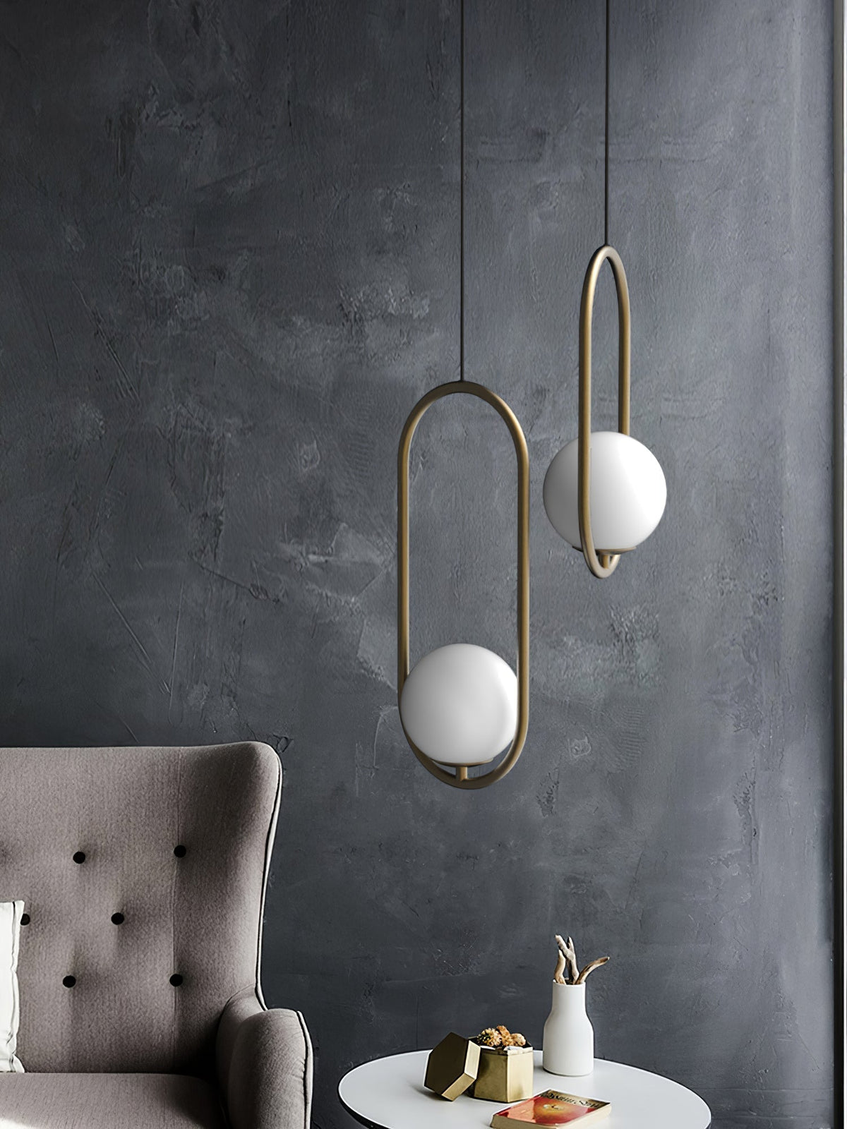 Caselora Modern Brass Pendant Light