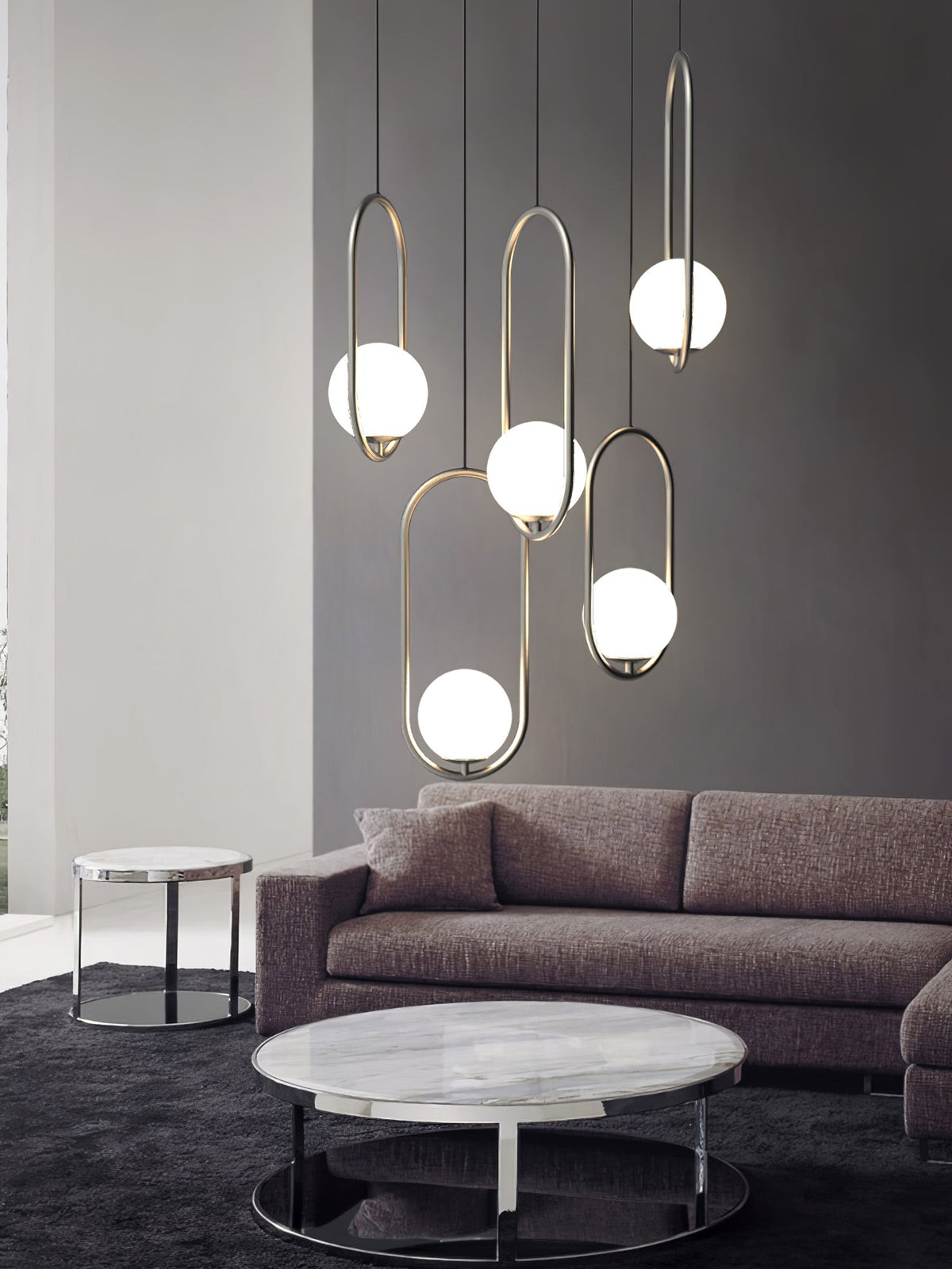 Caselora Modern Brass Pendant Light
