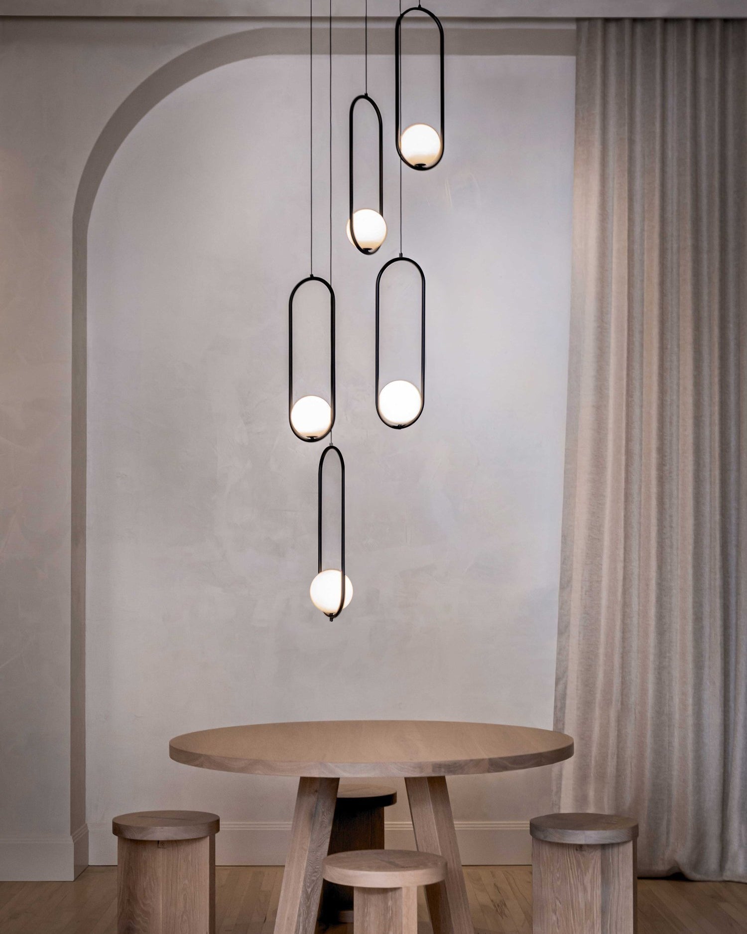 Cyvora Modern Minimalist Combination Glass Chandelier