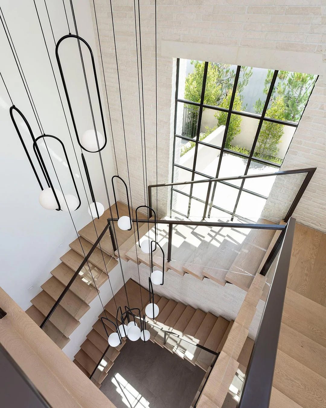 Cyvora Modern Minimalist Combination Glass Chandelier