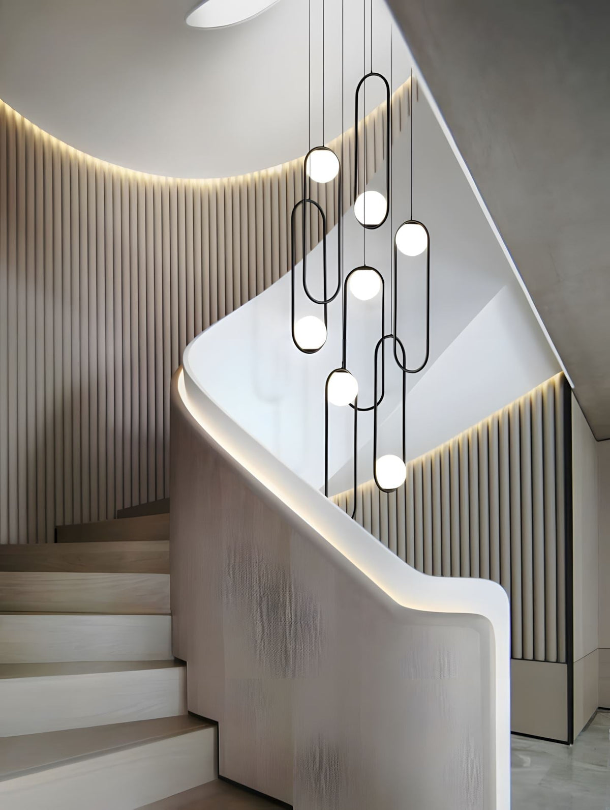 Cyvora Modern Minimalist Combination Glass Chandelier