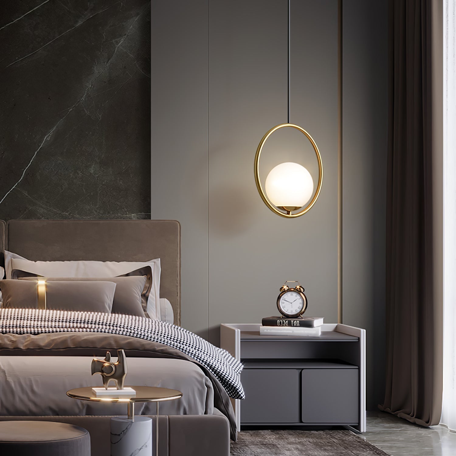 Orieria Pendant Lamp Brass Modern Ring