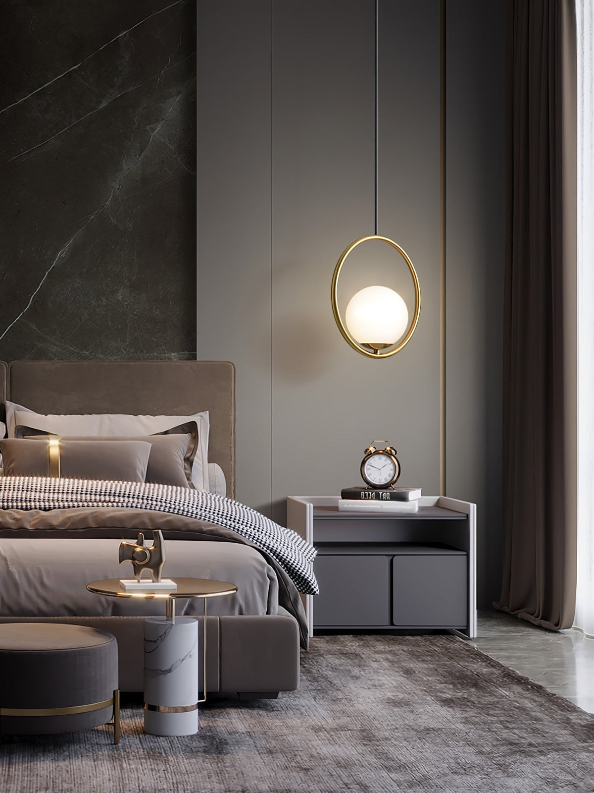 Orieria Pendant Lamp Brass Modern Ring