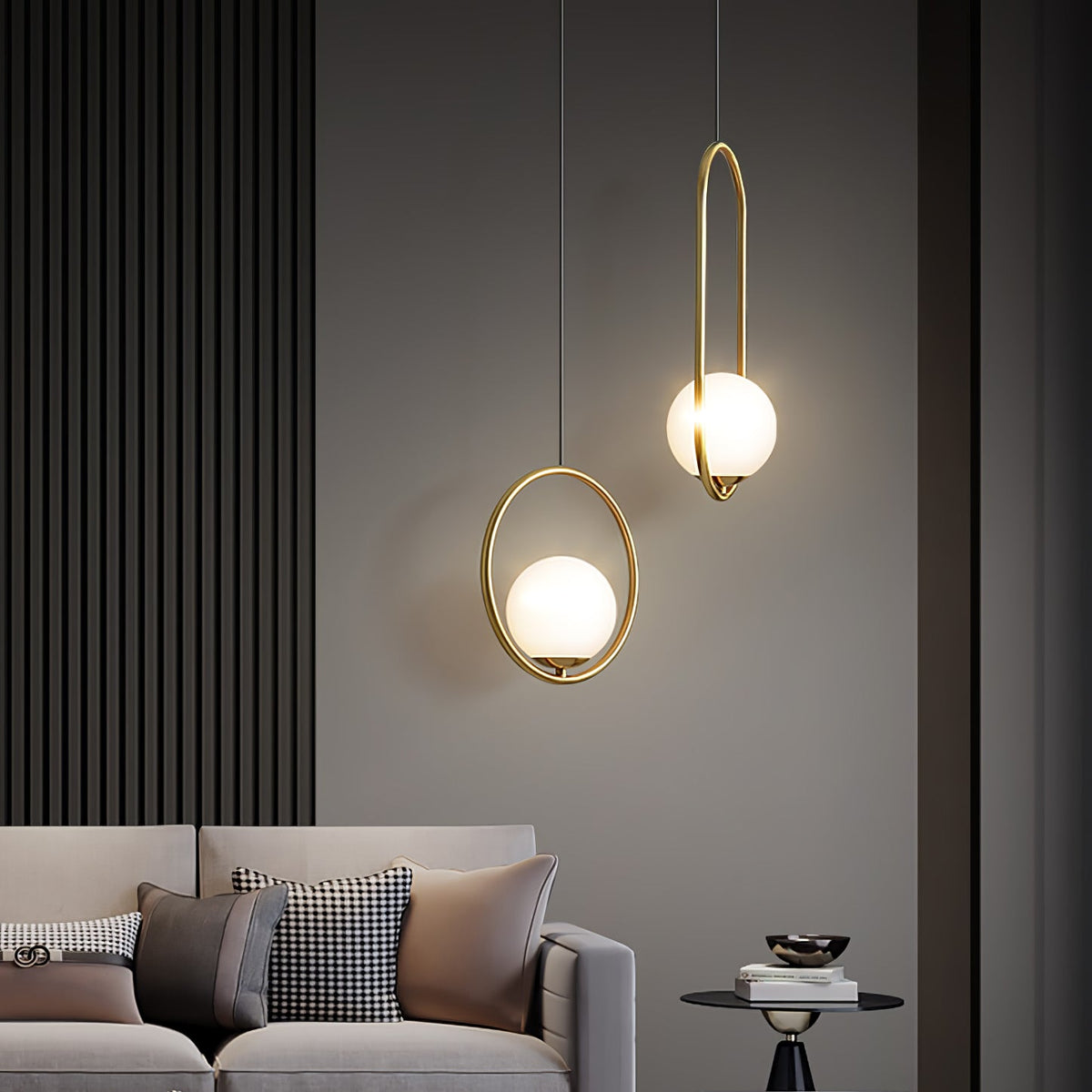 Caselora Modern Brass Pendant Light