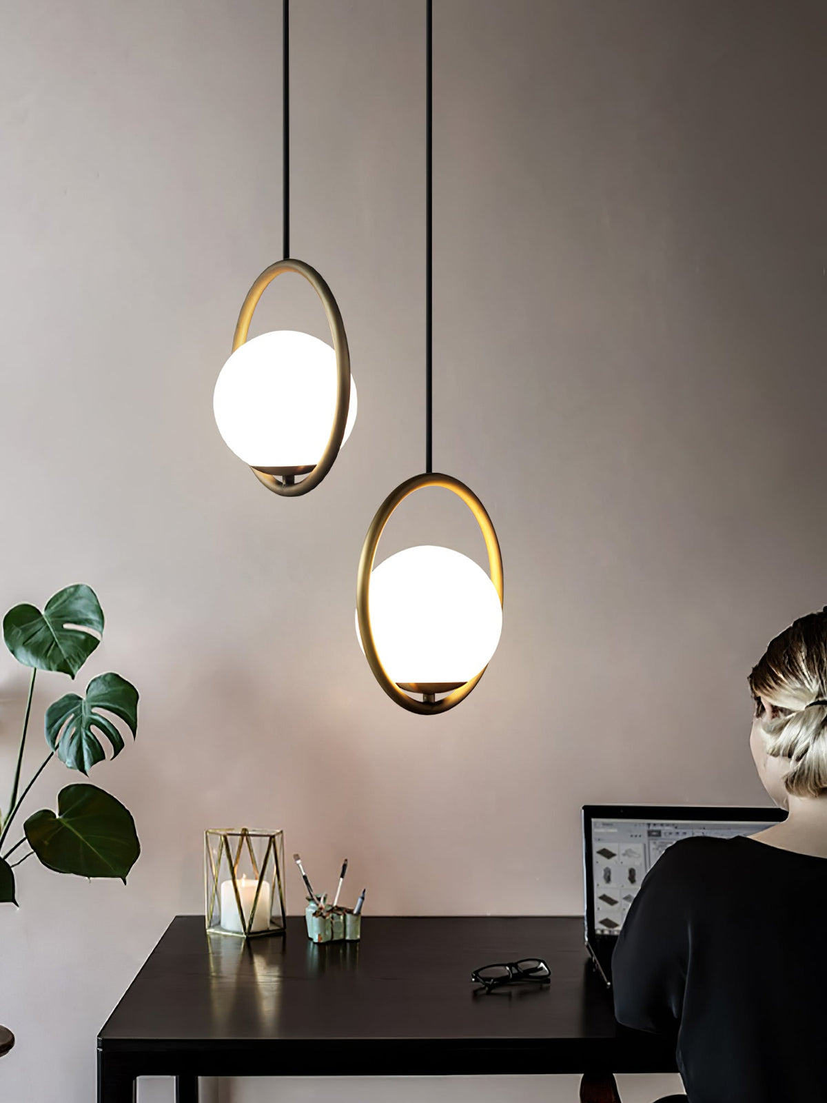 Orieria Pendant Lamp Brass Modern Ring