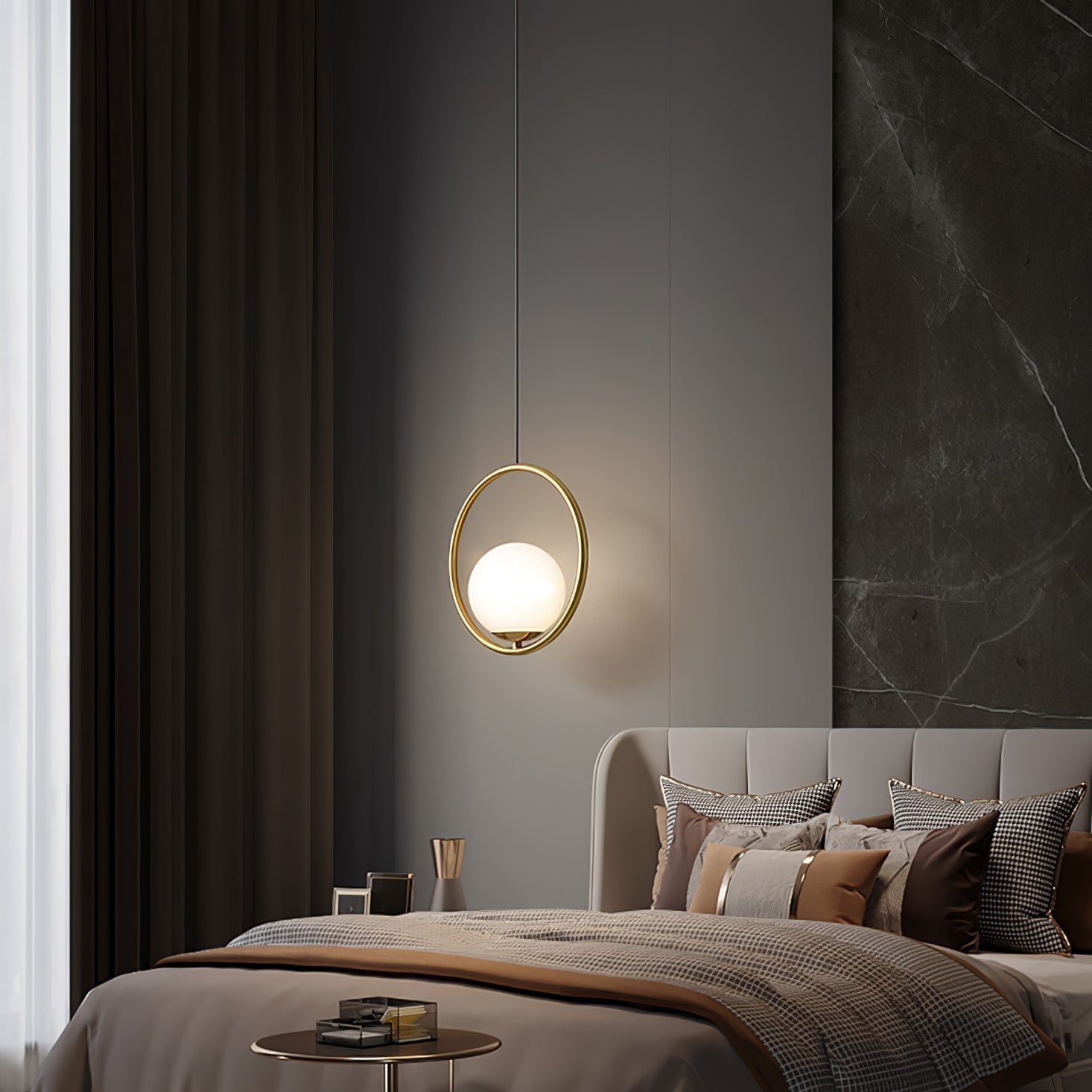 Orieria Pendant Lamp Brass Modern Ring
