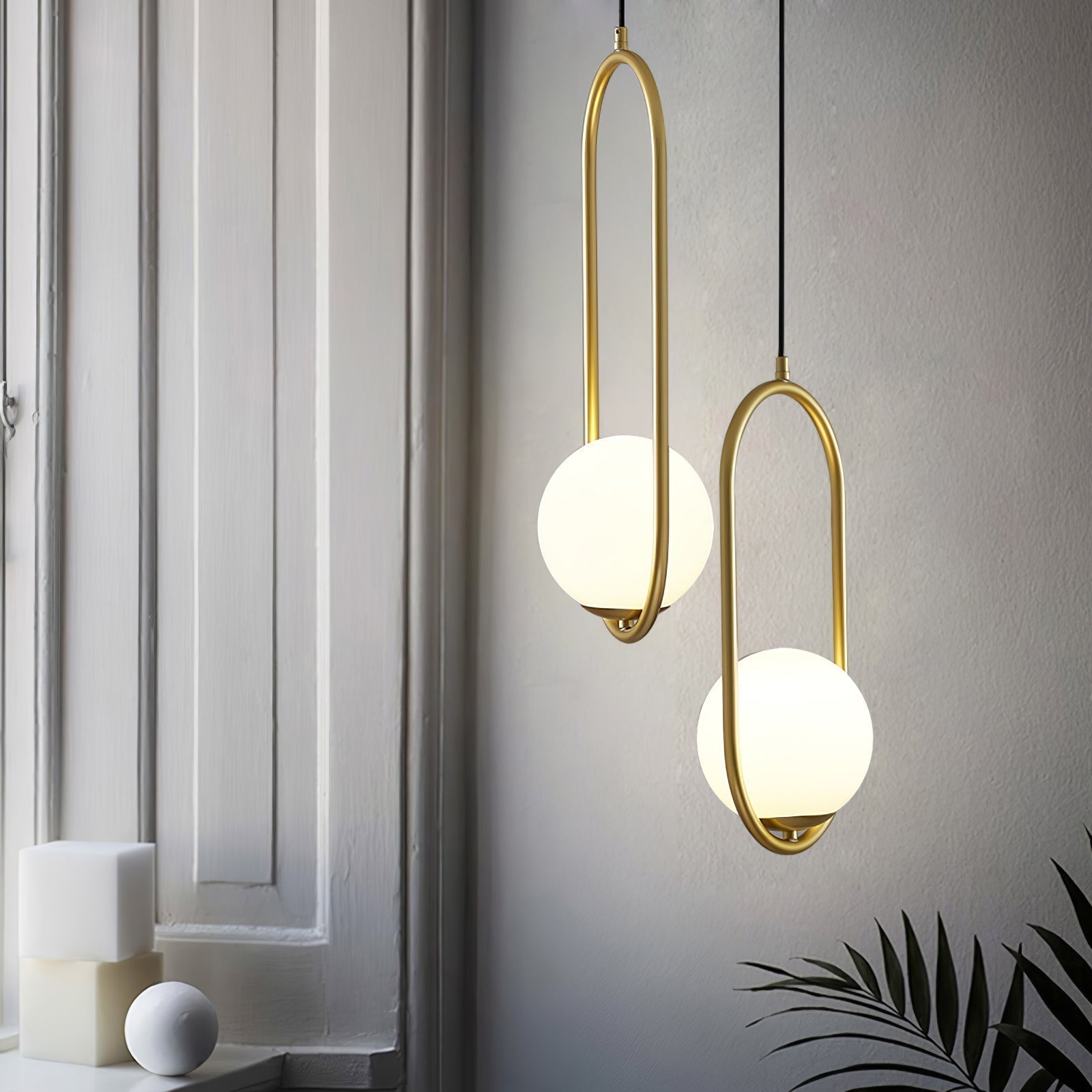 Caselora Modern Brass Pendant Light