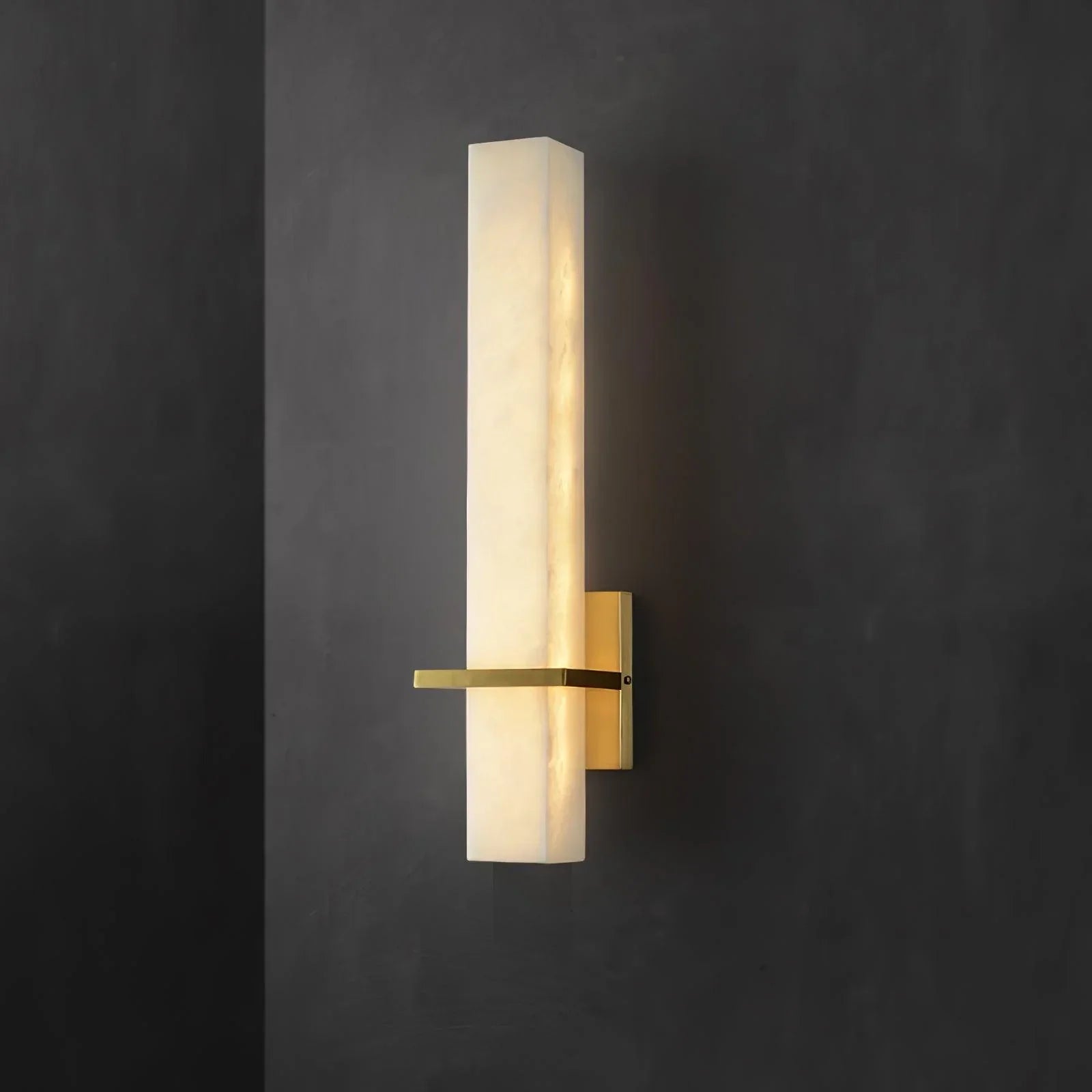 Evangeline Modern Alabaster Cuboid Wall Light