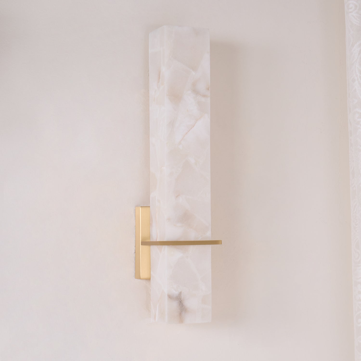 Evangeline Modern Alabaster Cuboid Wall Light