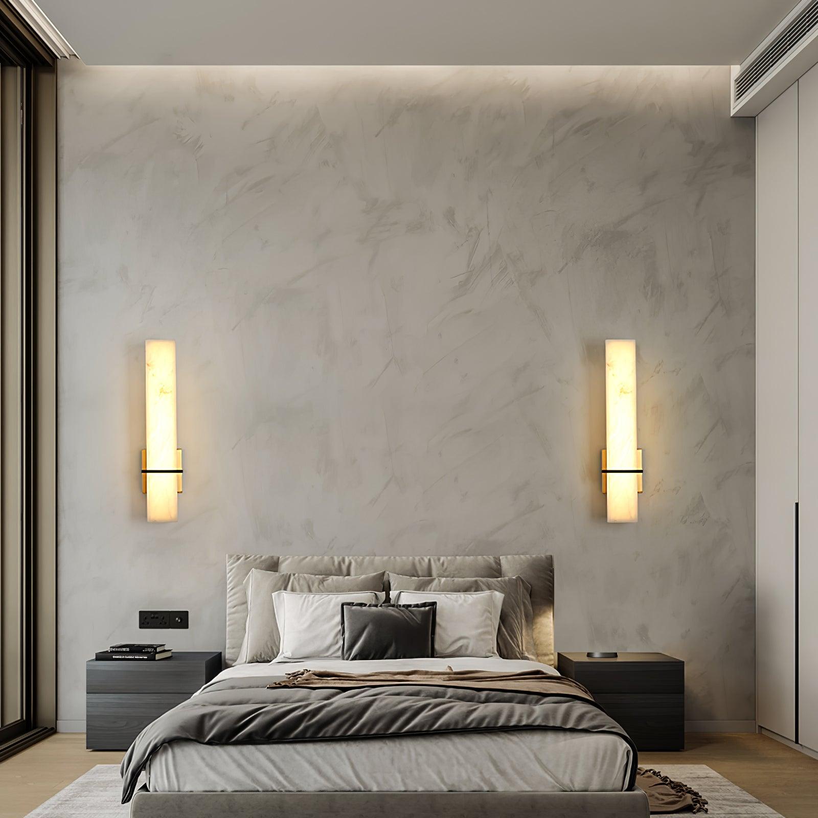 Evangeline Modern Alabaster Cuboid Wall Light
