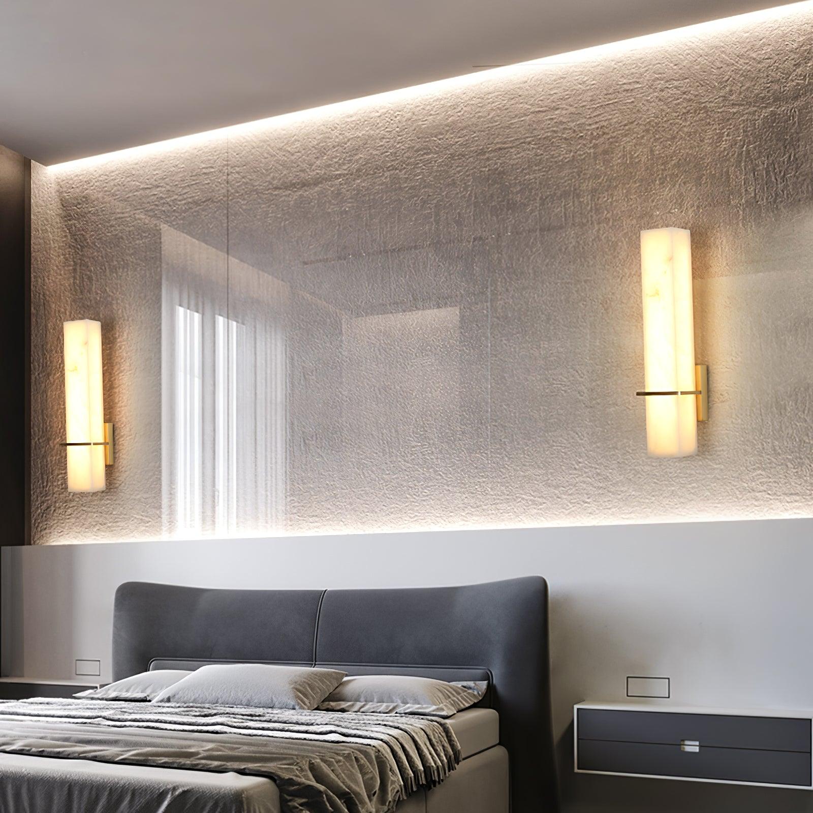 Evangeline Modern Alabaster Cuboid Wall Light