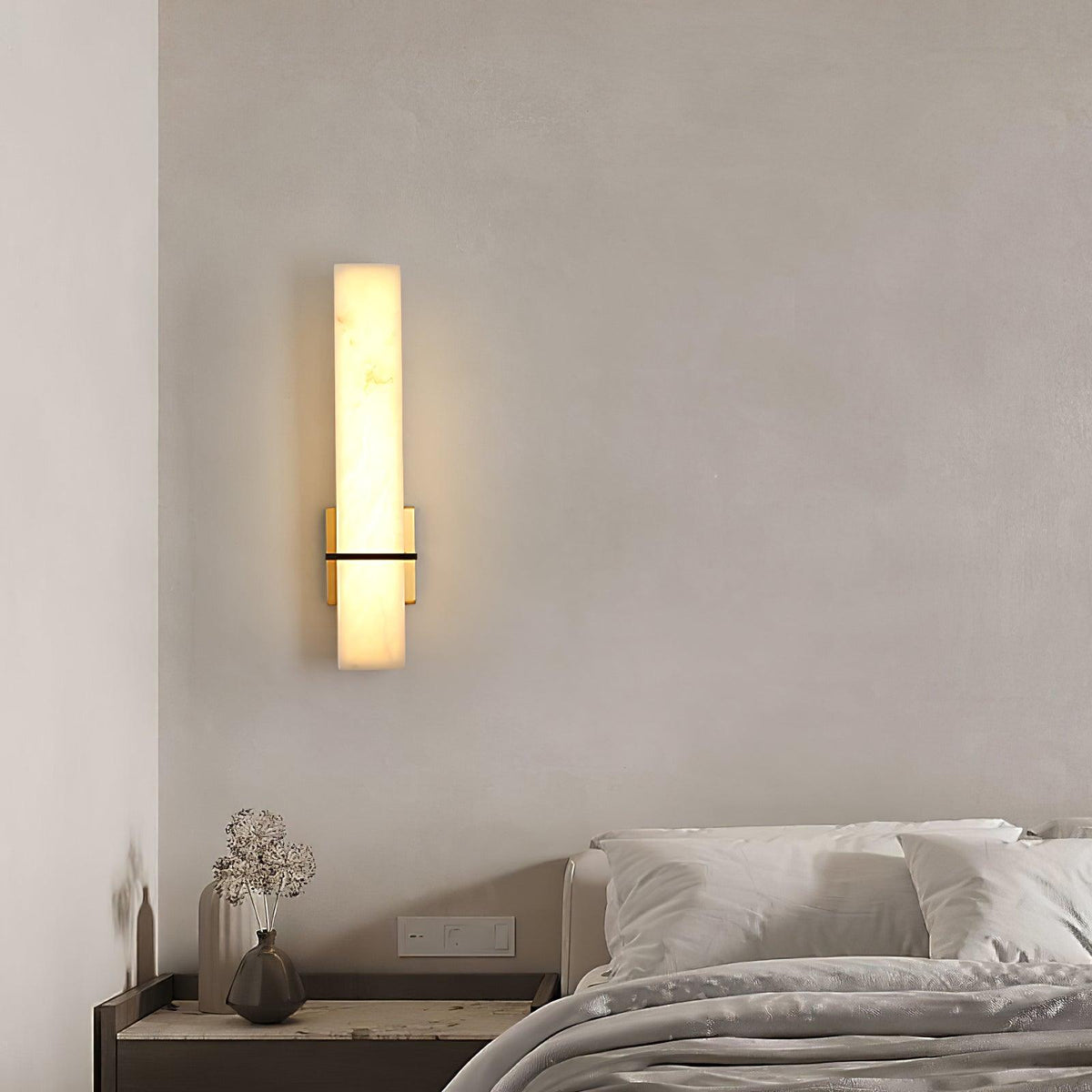 Evangeline Modern Alabaster Cuboid Wall Light