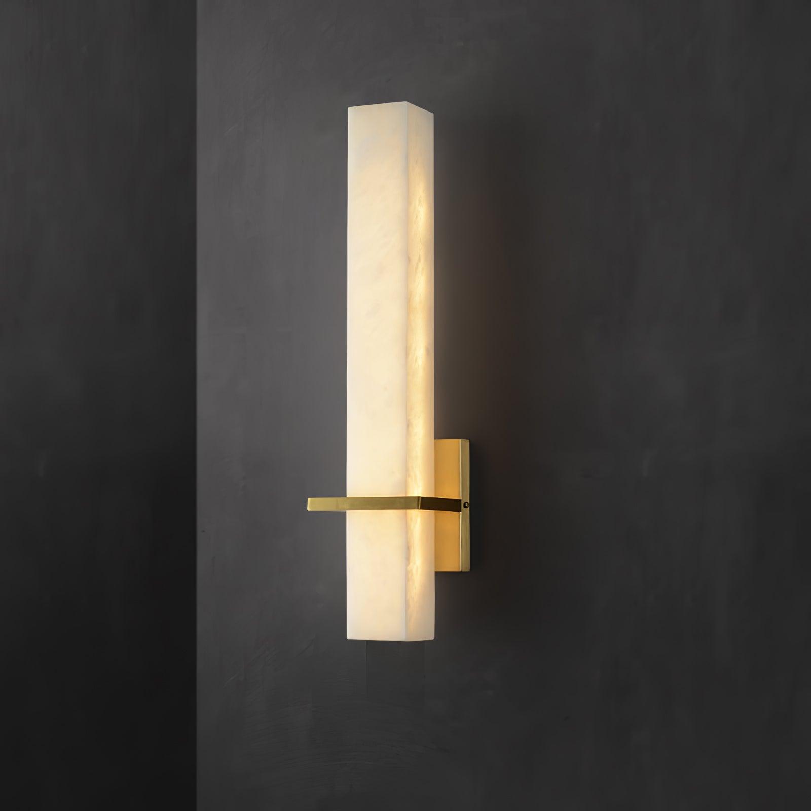 Evangeline Modern Alabaster Cuboid Wall Light