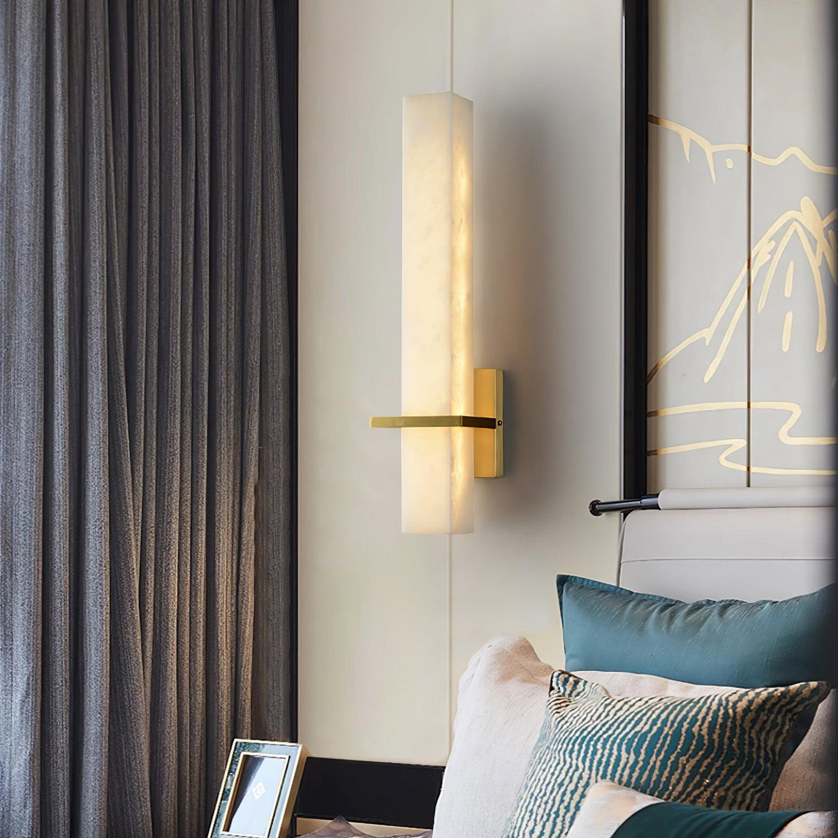 Evangeline Modern Alabaster Cuboid Wall Light