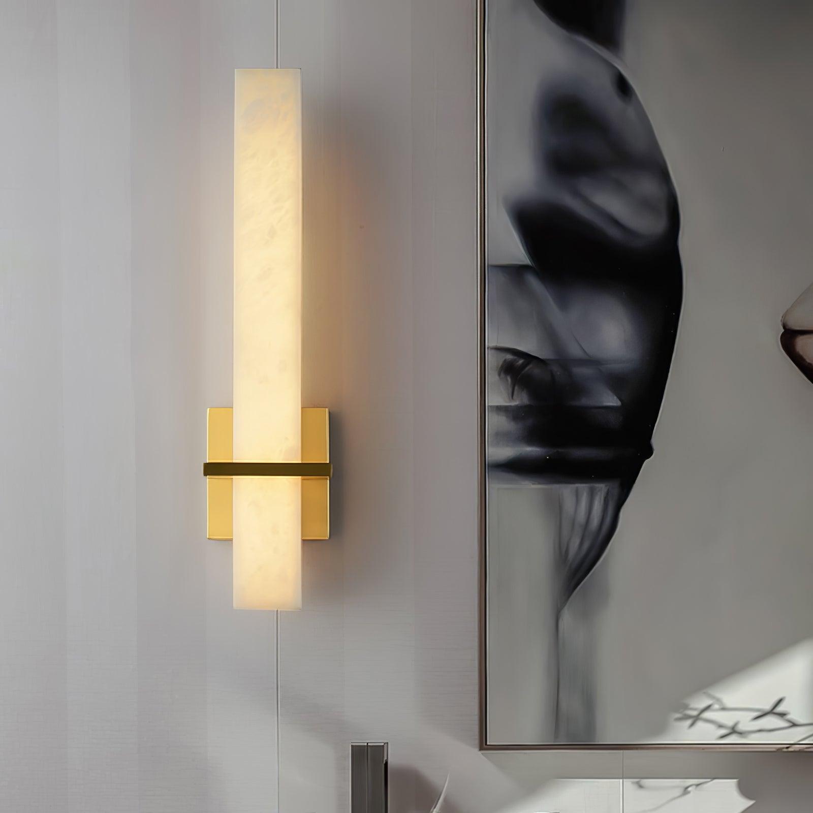 Evangeline Modern Alabaster Cuboid Wall Light