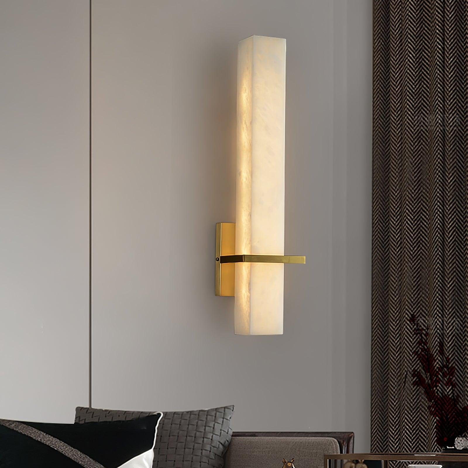 Evangeline Modern Alabaster Cuboid Wall Light