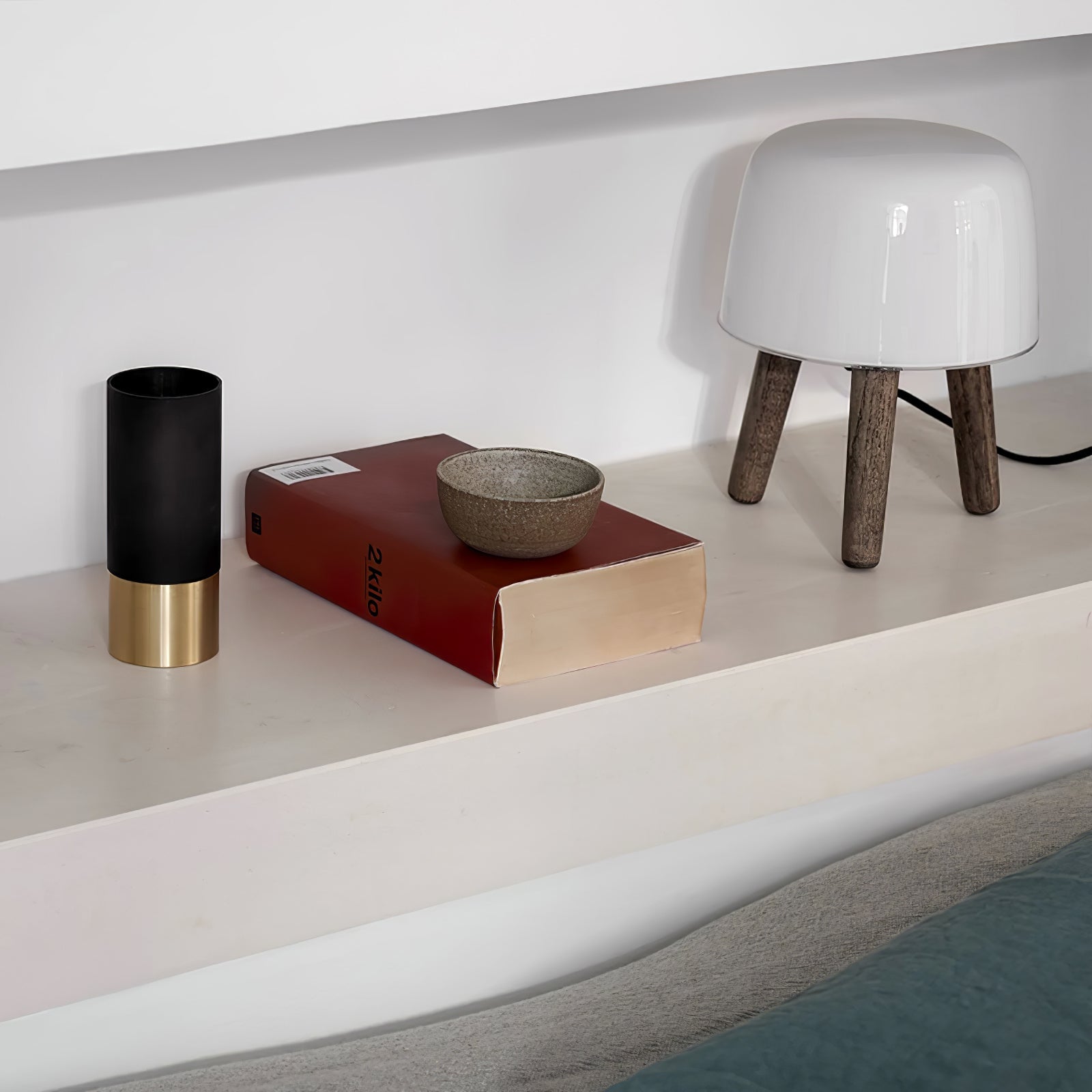 GlowPod Wood Milk Table Lamp