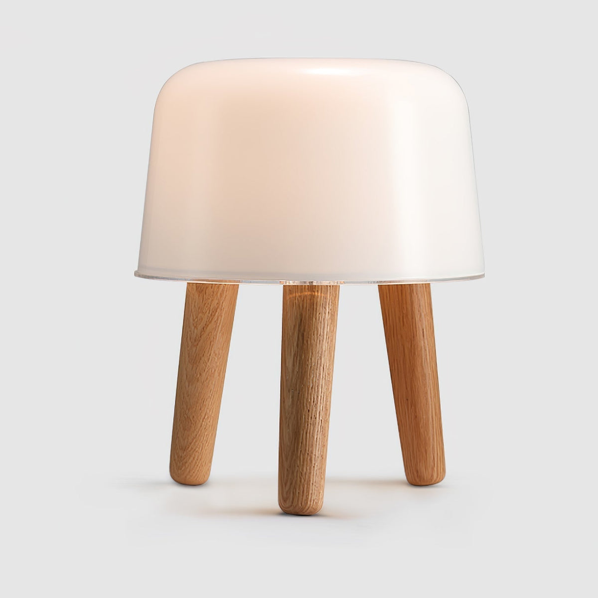 GlowPod Wood Milk Table Lamp