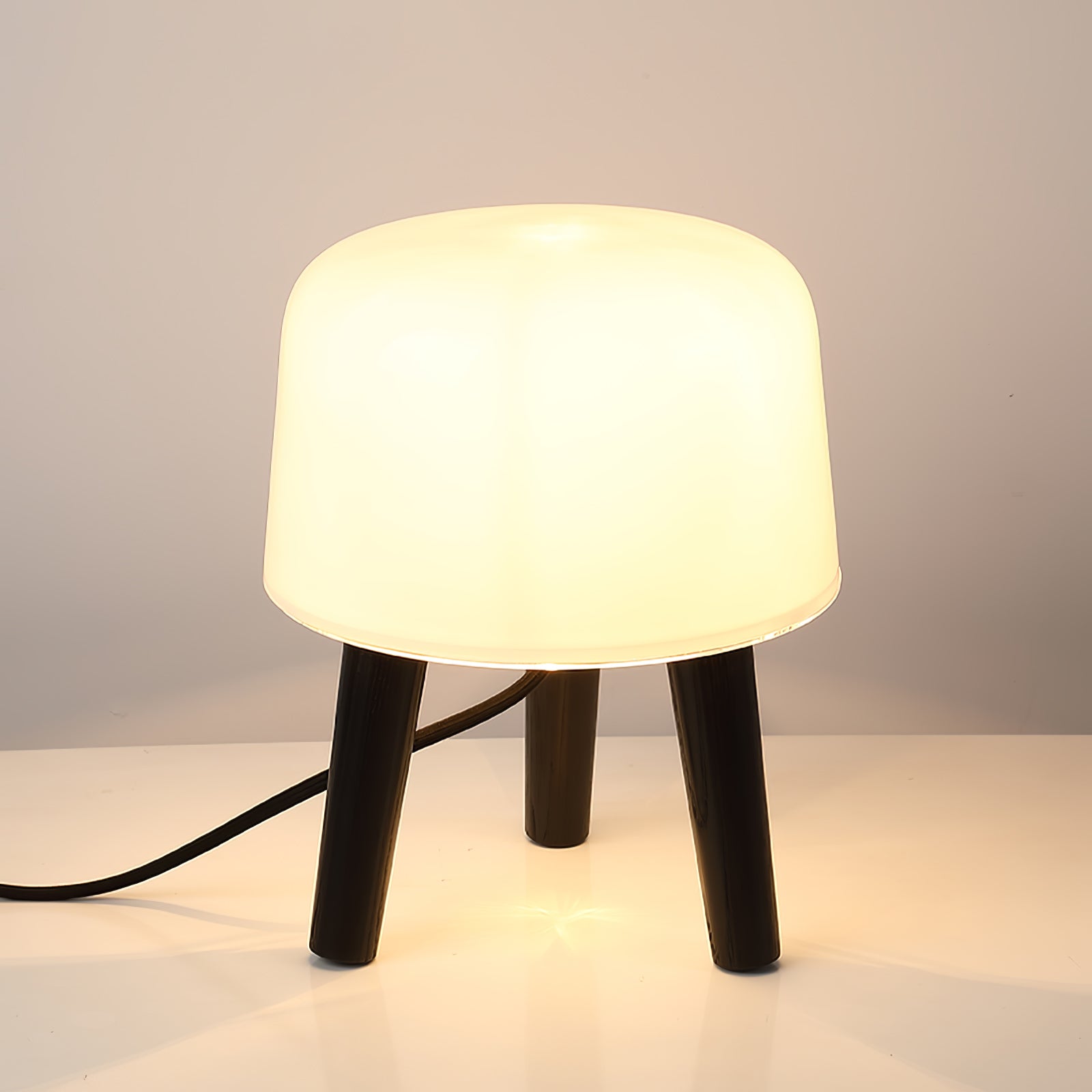 GlowPod Wood Milk Table Lamp