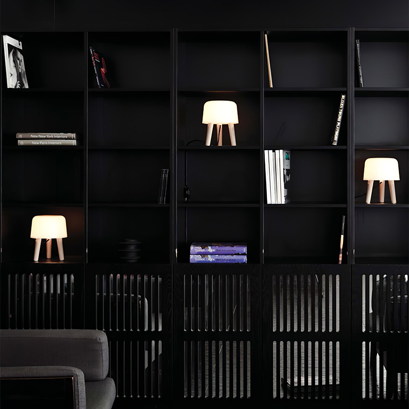 GlowPod Wood Milk Table Lamp