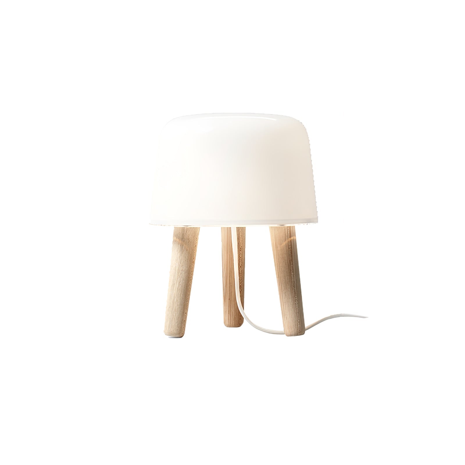 GlowPod Wood Milk Table Lamp