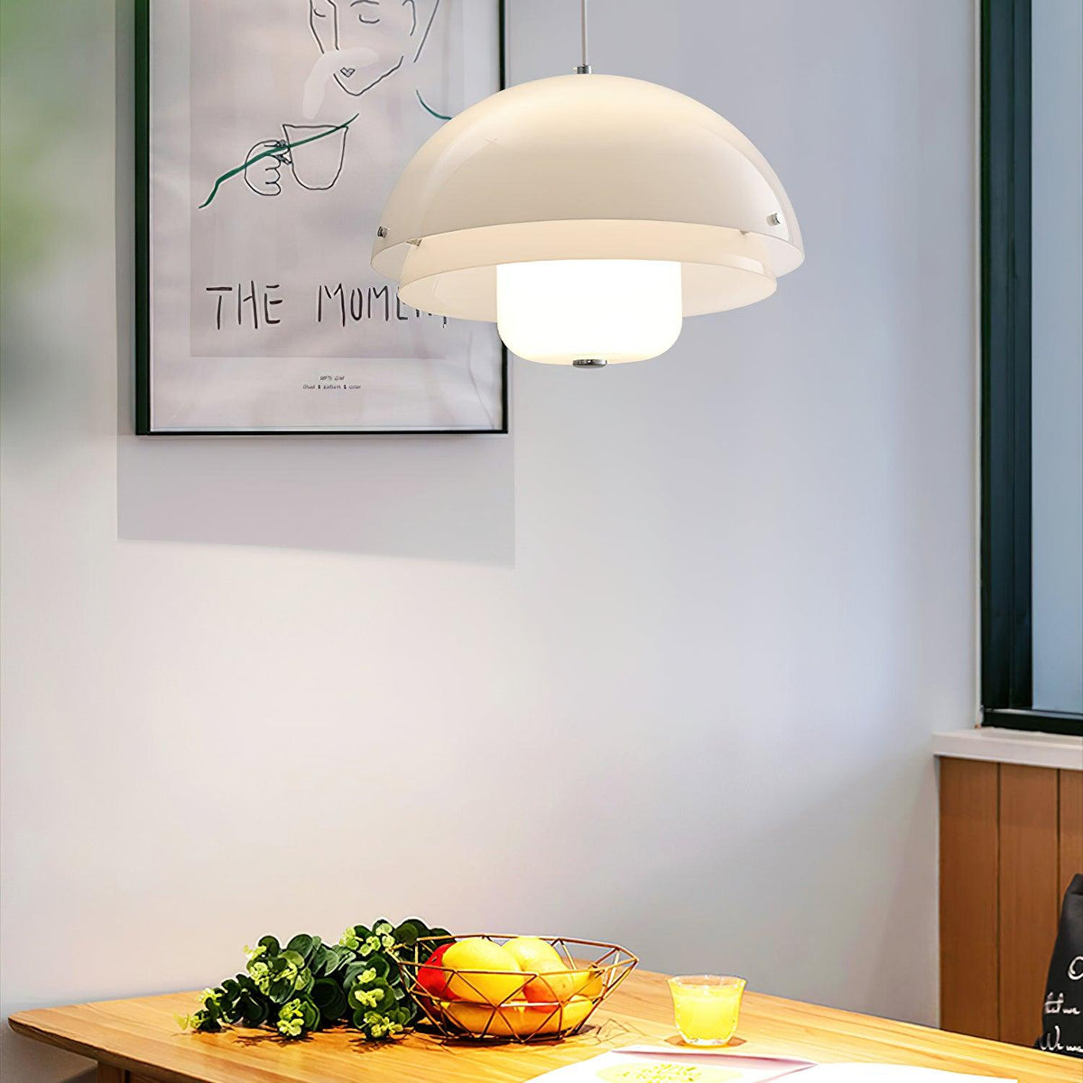 Velisena Unique Milk White Glass Pendant Lamp