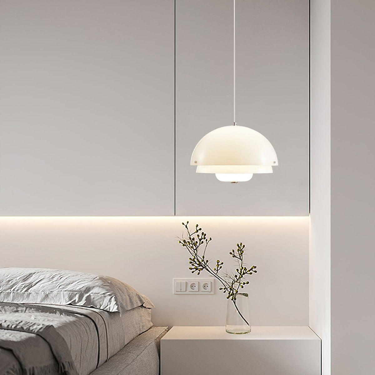 Velisena Unique Milk White Glass Pendant Lamp