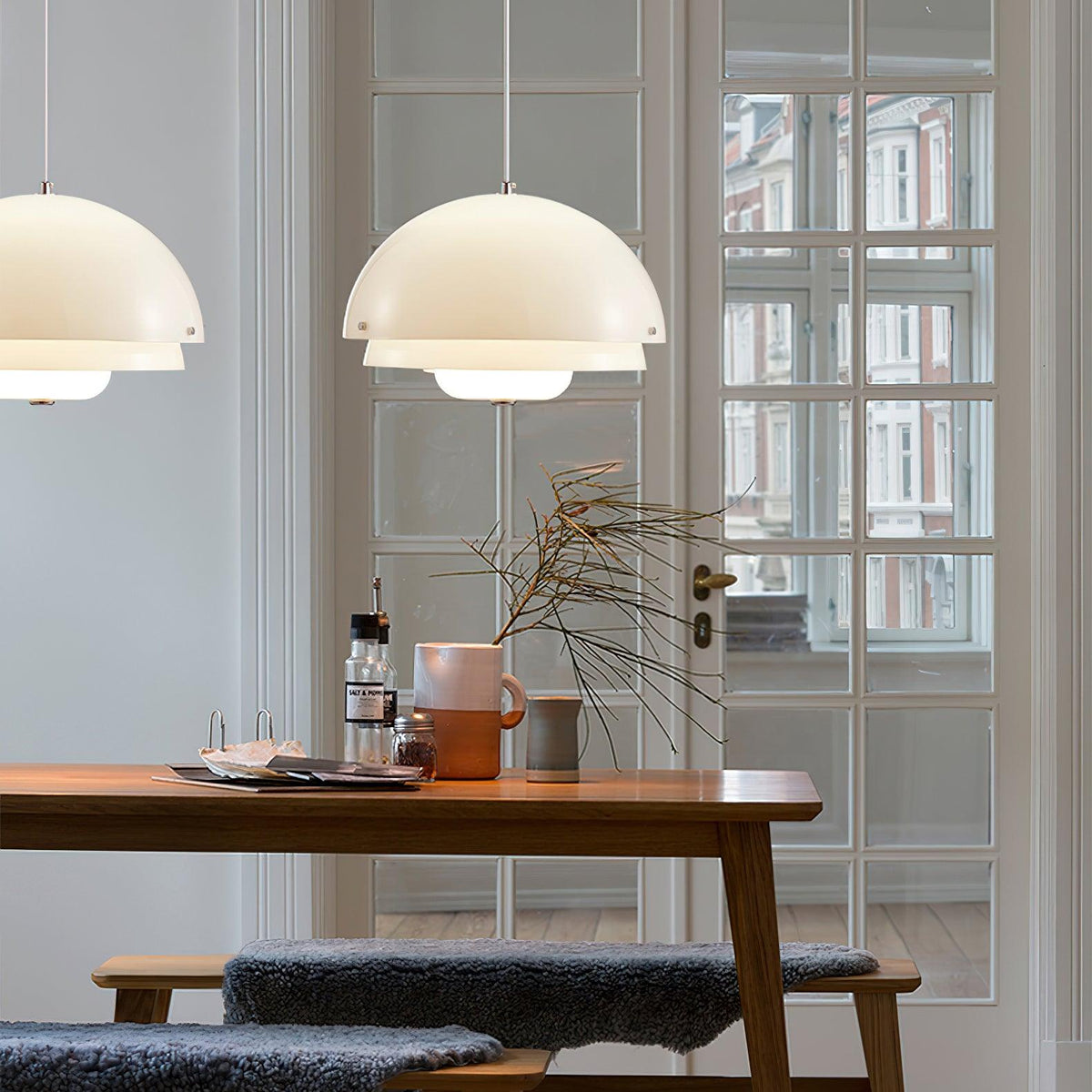 Velisena Unique Milk White Glass Pendant Lamp