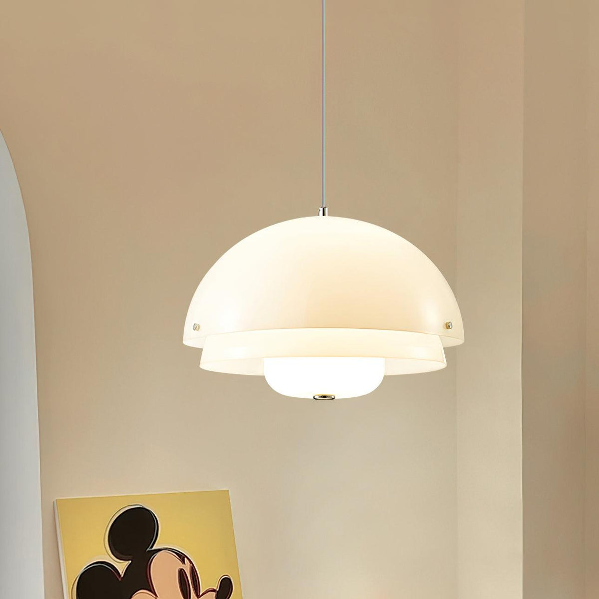 Velisena Unique Milk White Glass Pendant Lamp