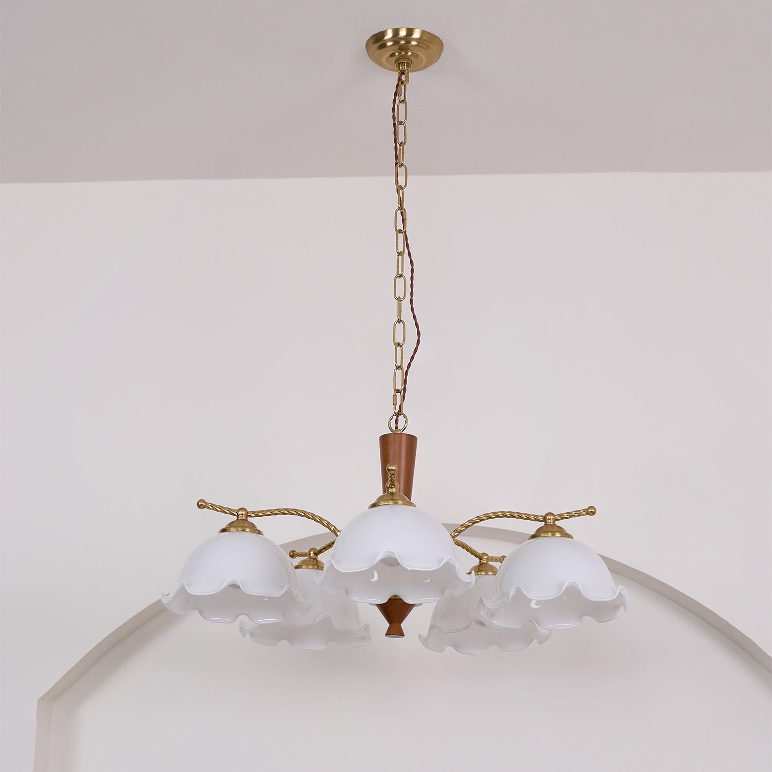 Daisy Vintage Glass Chandelier