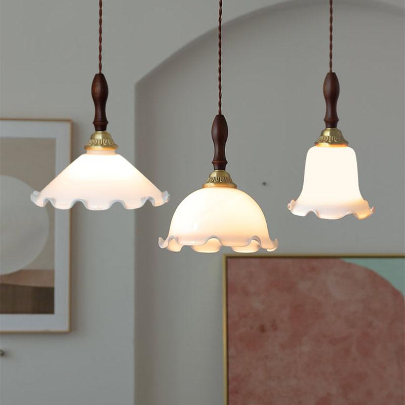 Floria Milky Flower Pendant Light