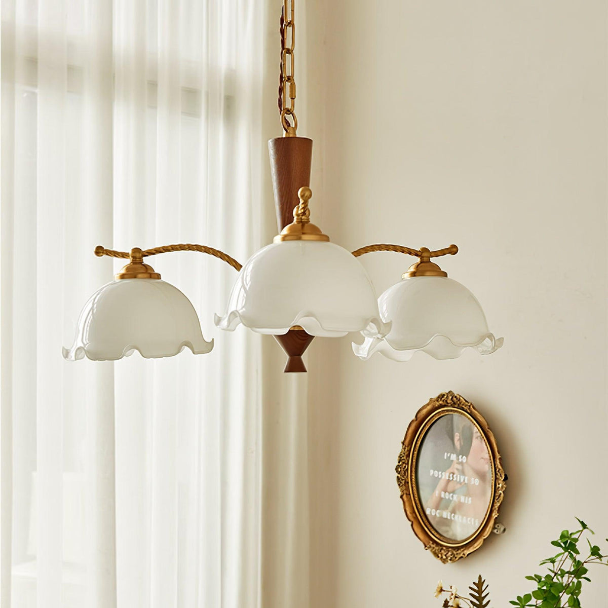 Daisy Vintage Glass Chandelier