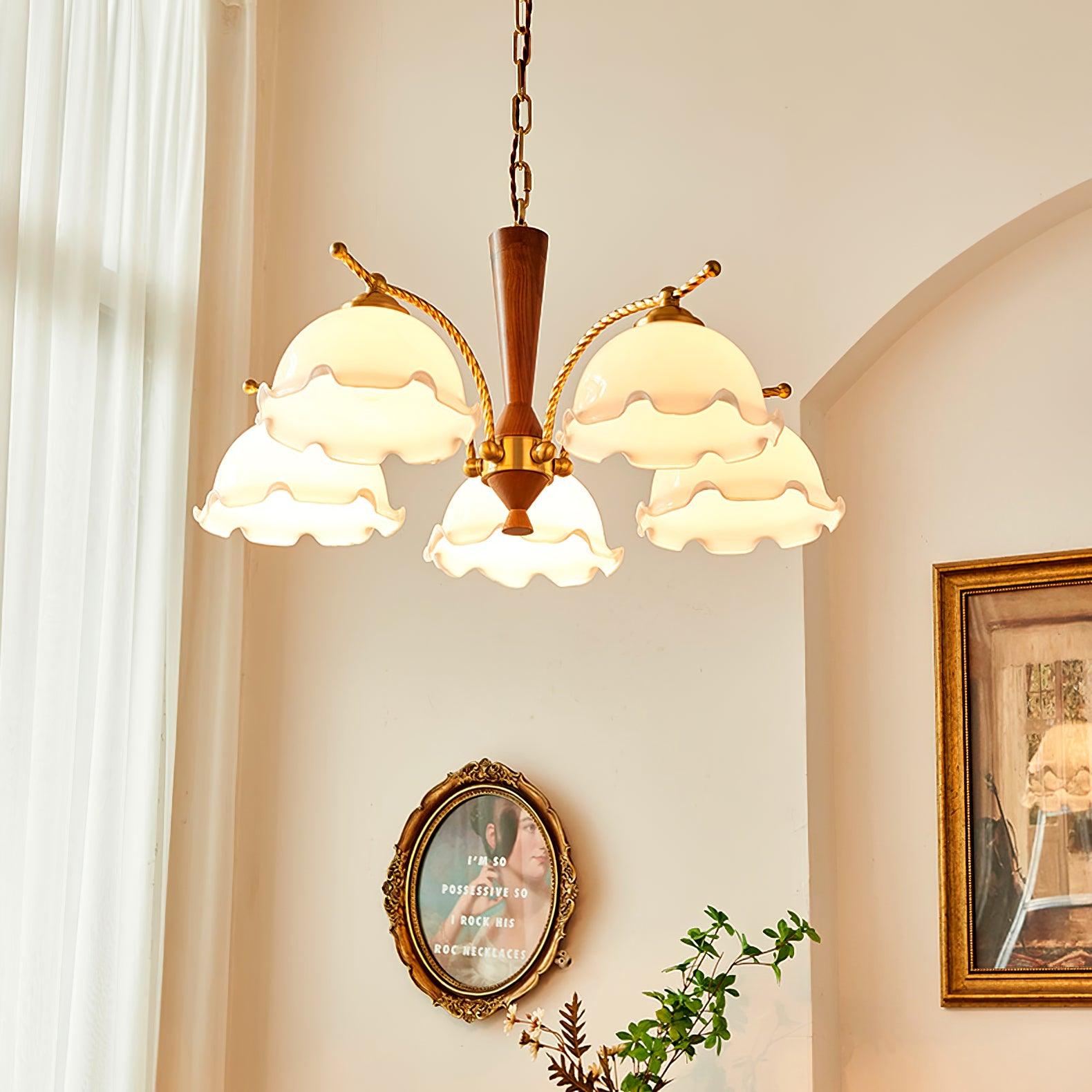 Daisy Vintage Glass Chandelier